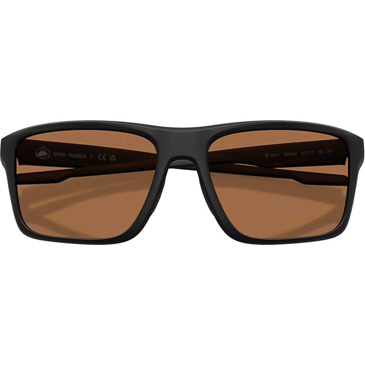 Native Eyewear Men's XD9043 Tavern Square Sunglasses, Matte Black/Brown Polarized, 57 mm