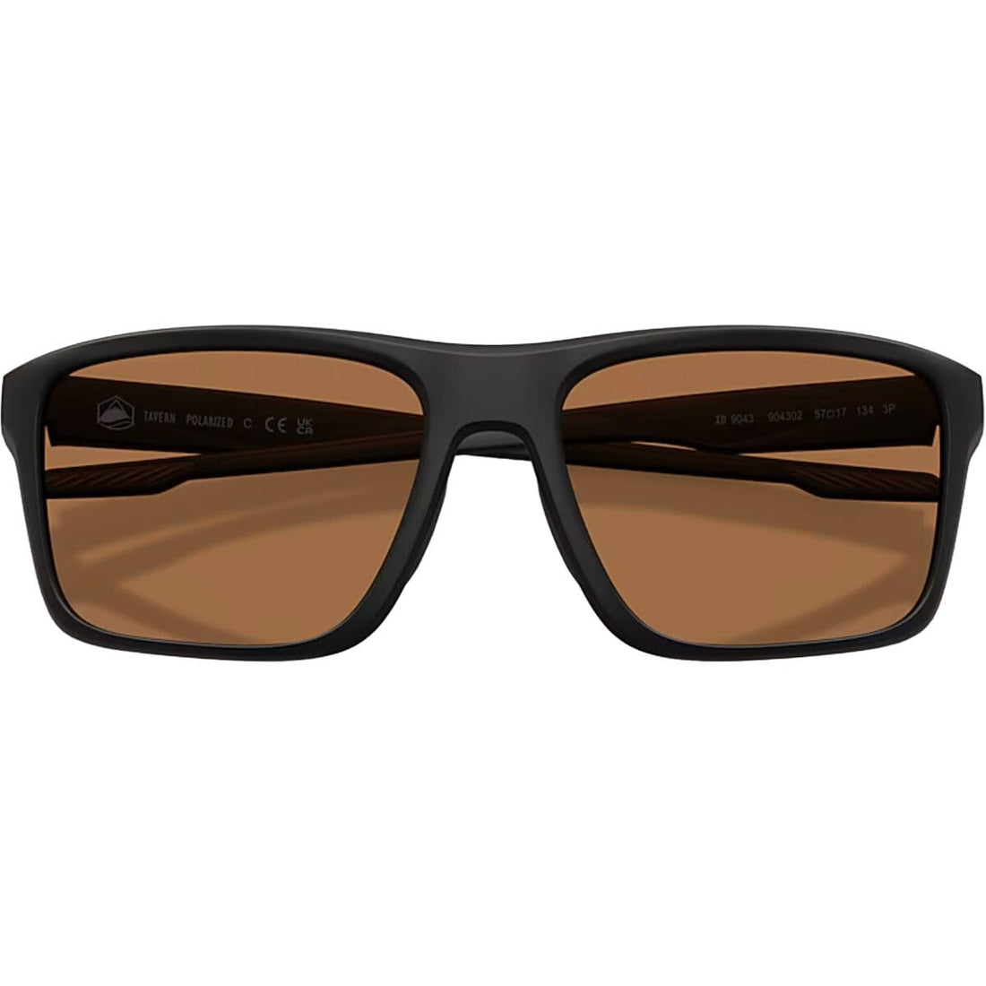 Native Eyewear Men's XD9043 Tavern Square Sunglasses, Matte Black/Brown Polarized, 57 mm