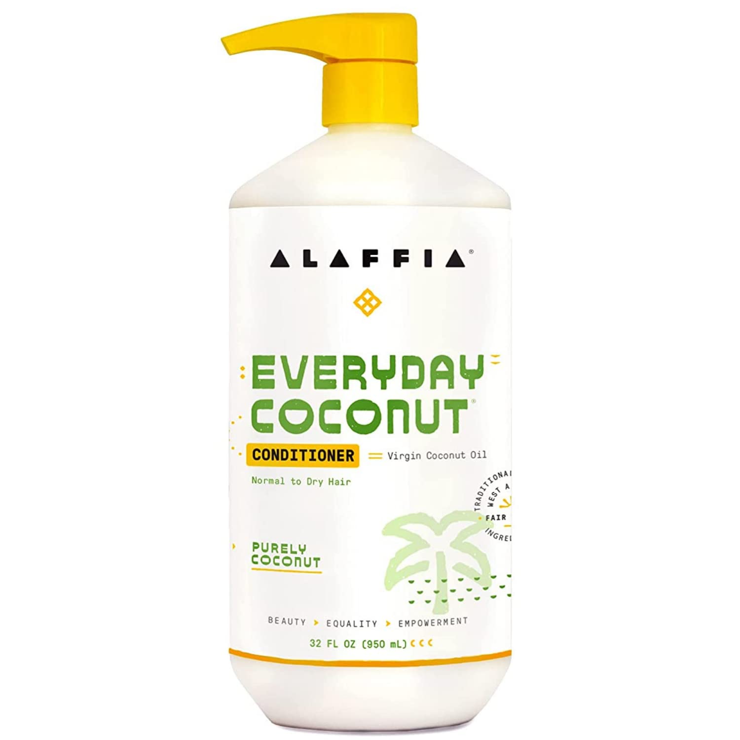 Alaffia - EveryDay Coconut - Hydrating Conditioner, Purely Coconut, 32 Ounces