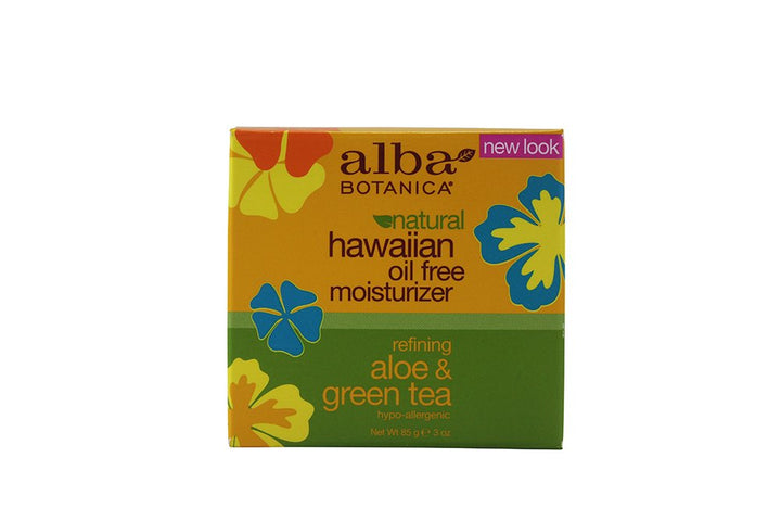 Alba Botanica Hawaiian Oil-Free Moisturizer, Refining Aloe & Green Tea 3 oz ( Pack of 4)4