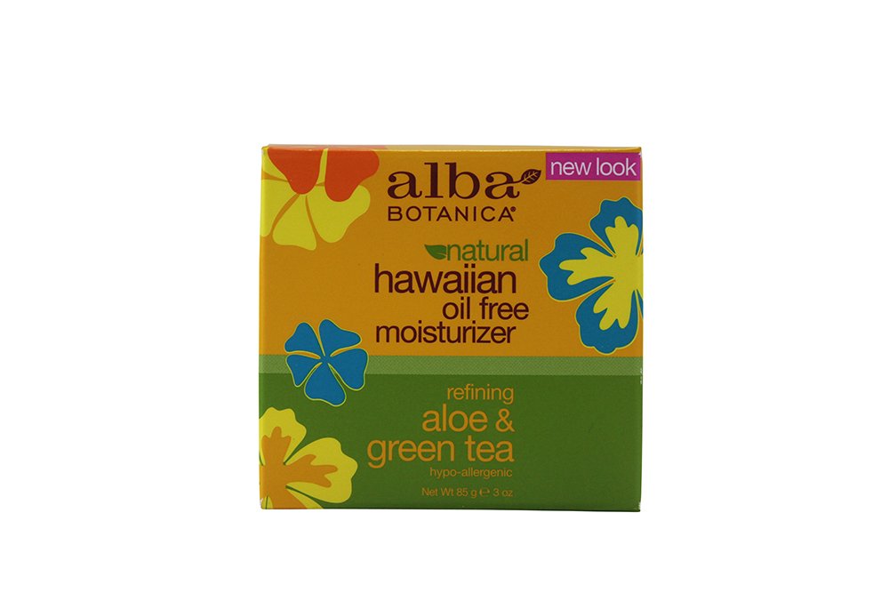 Alba Botanica Hawaiian Oil-Free Moisturizer, Refining Aloe & Green Tea 3 oz ( Pack of 4)4