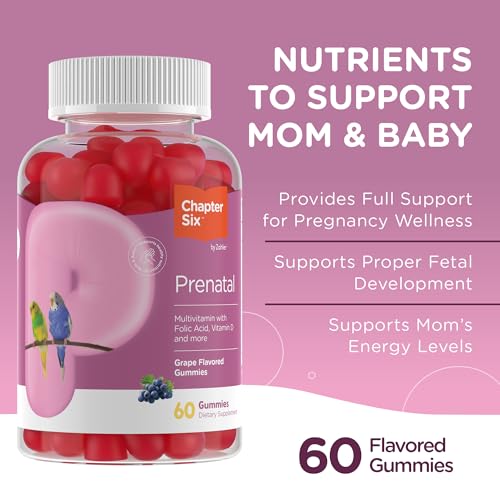 Zahler - Womens Prenatal Gummies - Grape Flavor - Prenatal Vitamins for Women with Folic Acid - Vegetarian & Kosher Pregnancy Vitamins - Womens Prenatal Multivitamin with A C D3 E B6 B12-60 Count