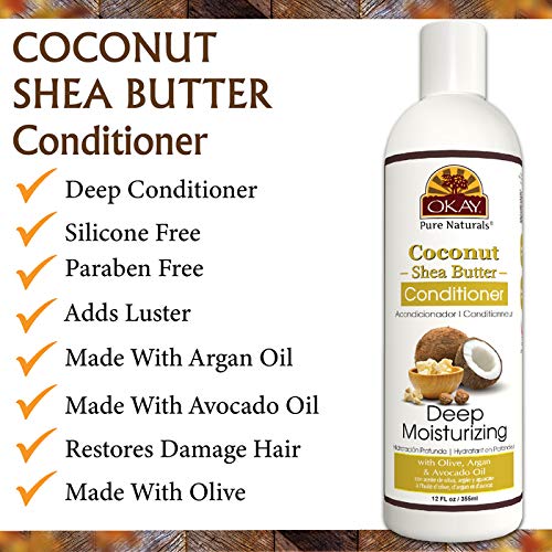 OKAY OKAY-COCOSHEAC12 12 oz 355 ml Coconut Conditioner with Shea