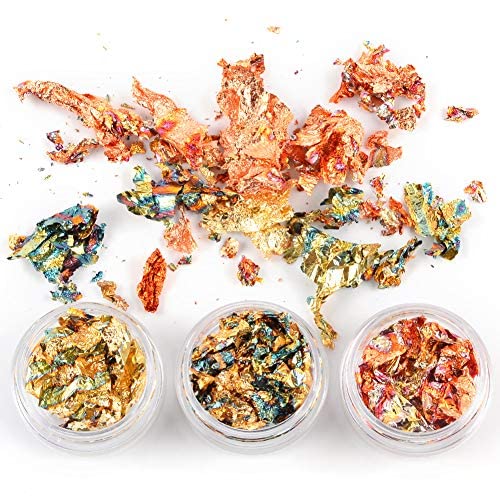 MEILINDS Nail Art Foil Sticker Holographic Acrylic Paillette Colorful Flakes Glitter Chip DIY Decals Decoration 12 Boxes