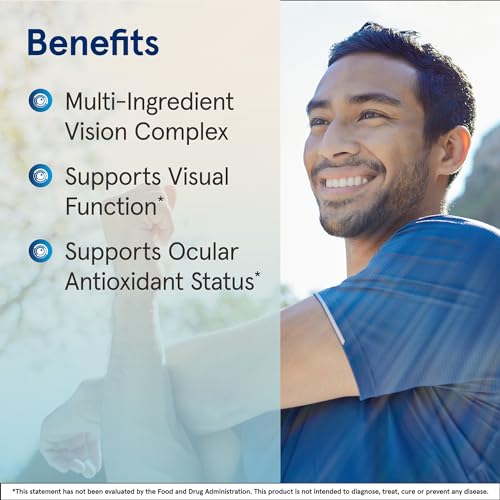 Jarrow Formulas Vision Optimizer Veggie Capsules - 180 Count - Eye Supplement - Dietary Supplement - with Grape Seed Extract, Lutein & Zeaxanthin, Quercetin & More - Non-GMO - Gluten Free