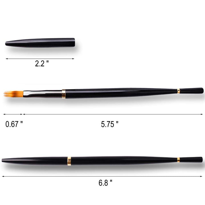 SILPECWEE 1Pc Nail Art Gradient Painting Brush Mermaid Design Acrylic UV Gel Nail Ombre Pen Manicure Polish Tools