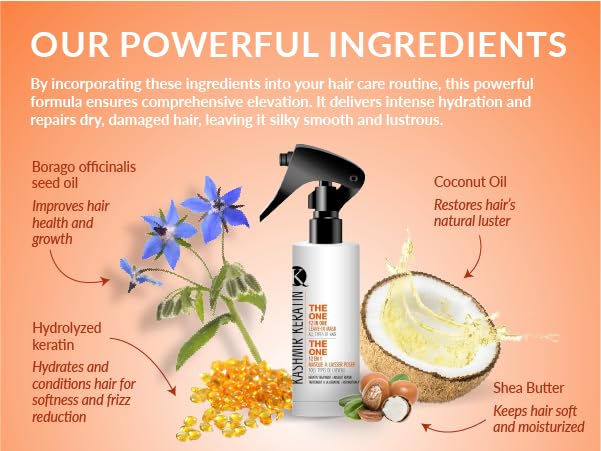 Kashmir Keratin THE ONE Leave In Mask 12 in 1 Hair Treatment 8 Fl Oz. NEW PRESENTATION / NEW FORMULA