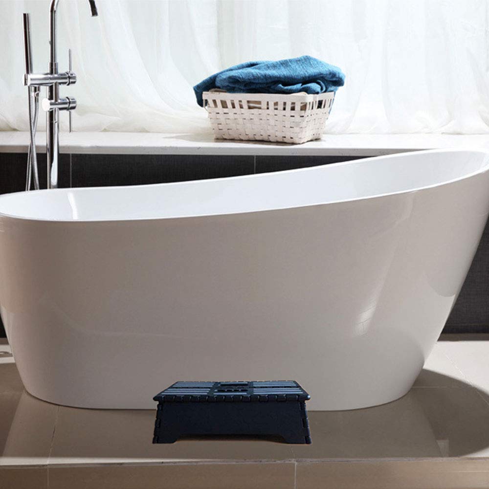 5 inch Lightweight Portable Folding Step - Great for Kitchen, Bathroom, Bedroom, Kids or Adults -Opens Easy with One Flip