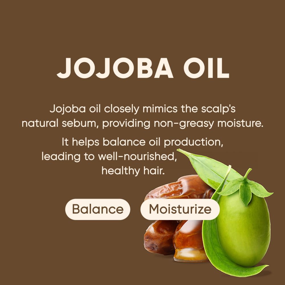 MARS MADE Jojoba Oil Shampoo Bar 2.0 - Hydrating & Moisturizing Natural Hair Soap for Excess Oil & Scalp Nourishment - Solid Shampoo for All Hair Types (120g, 4.23oz)