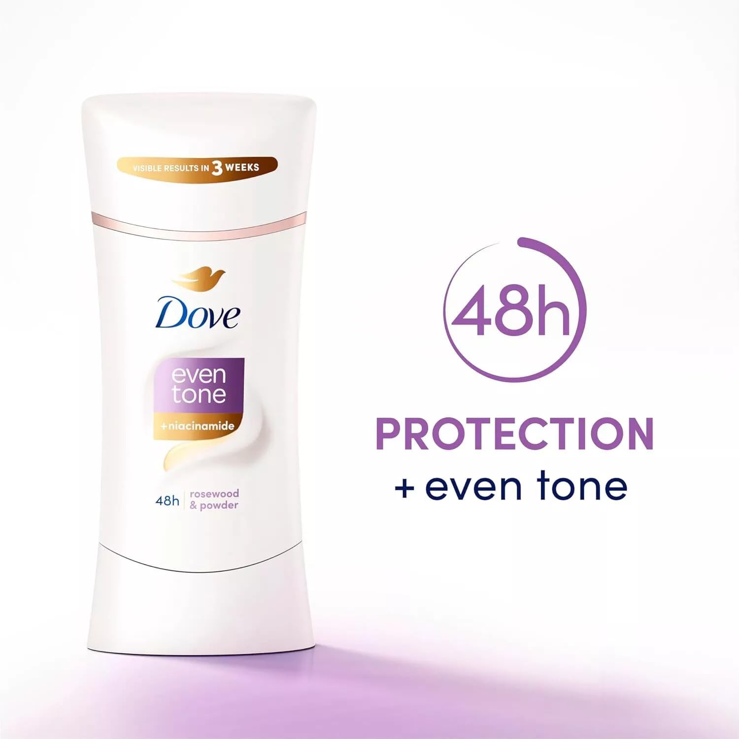 Dove Even Tone Antiperspirant Deodorant for Uneven Skin Tone Restoring Powder Sweat Block for All-Day Fresh Feeling 2.6 oz 3 Count