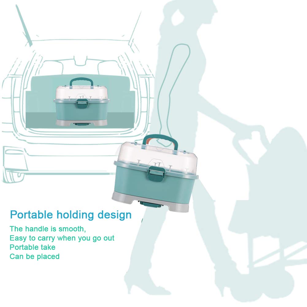 Baby Bottle Drying Rack Storage, Large Nursing Bottle Storage Box Organizer with Cover, Portable Kitchen Cabinet Organizer, Durable countertop Dryer