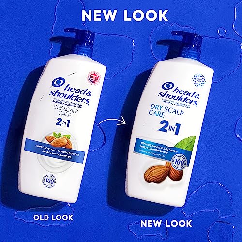 Head and Shoulders 2 in 1 Dandruff Shampoo and Conditioner, Anti-Dandruff Treatment, Dry Scalp Care for Daily Use, Paraben Free, 28.2 oz