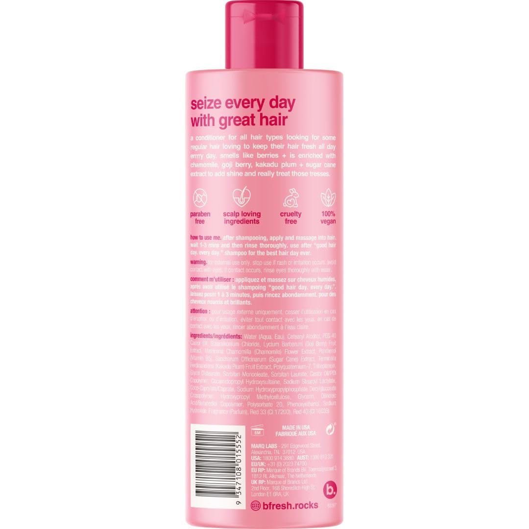 b.fresh Daily Care Conditioner | Good Hair Day. Everyday. - Daily Conditioning for All Hair Types, Enriched with Chamomile + Sugar Cane Extract for Shine, 12 Fl Oz