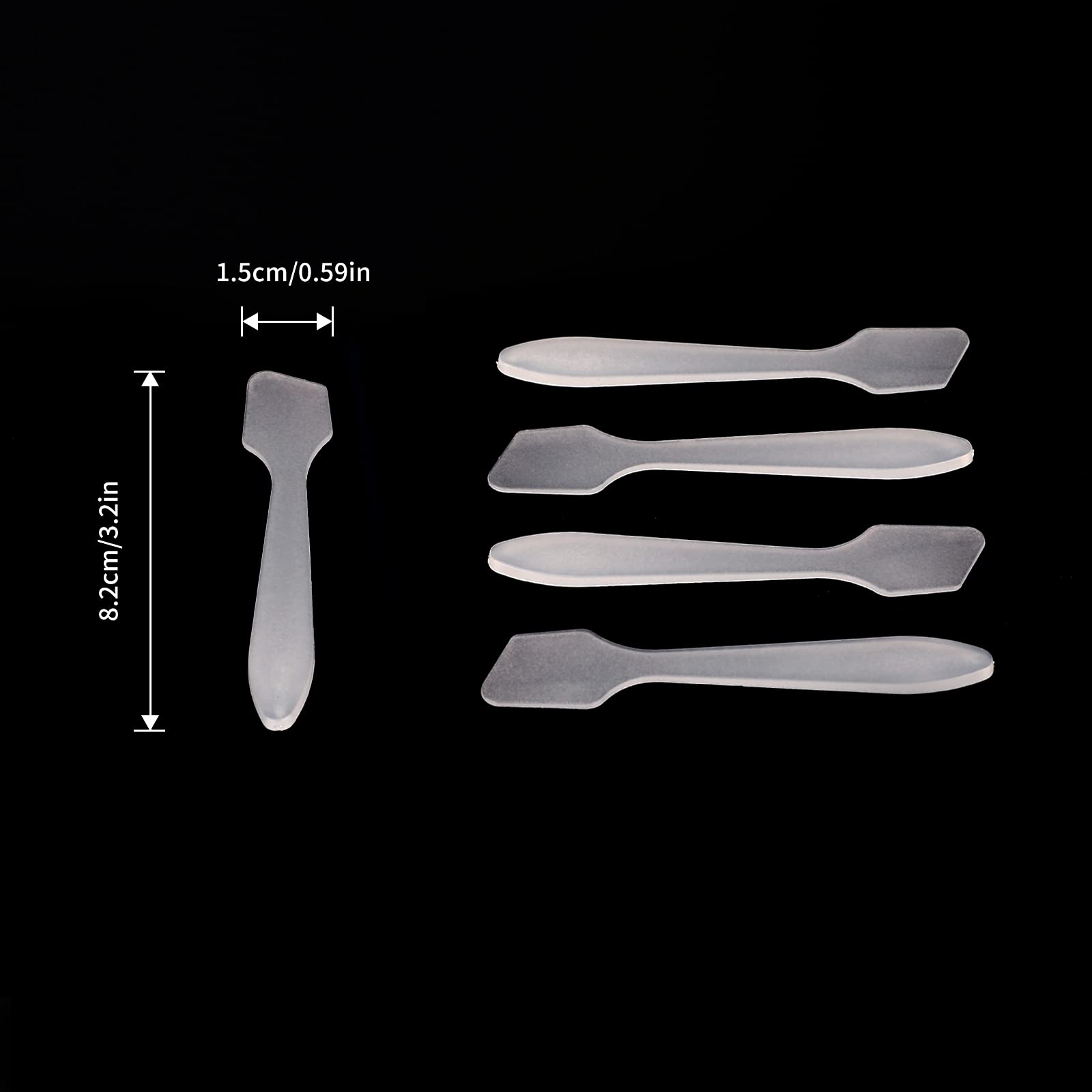 G2PLUS 100 PCS Disposable Makeup Frosted Tip Spatula Cosmetic Mask Spatula for Mixing and Sampling, 3.2' x 0.6' Facial Mask Stick