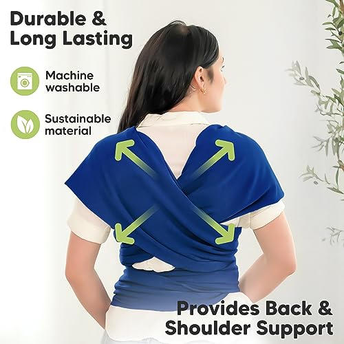 KeaBabies Baby Wrap Carrier - All in 1 Original Baby Carrier Newborn to Toddler Sling, Easy to Wear, Hands Free Bonding, Lightweight, Breathable Infant Wraps (Cobalt Blue)
