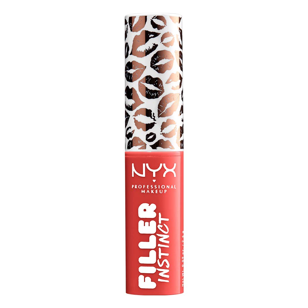 NYX PROFESSIONAL MAKEUP Filler Instinct Plumping Lip Color, Lip Balm - Besos (Coral Red)
