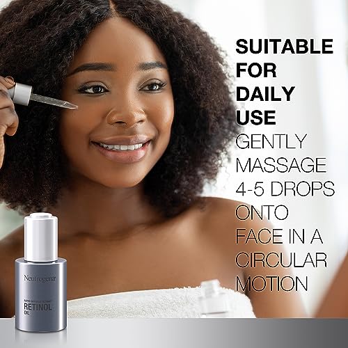 Neutrogena Rapid Wrinkle Repair Retinol Face Oil, Daily Anti-Aging Face Serum to Fight Fine Lines, Deep Wrinkles, & Dark Spots, 1.0 fl. oz