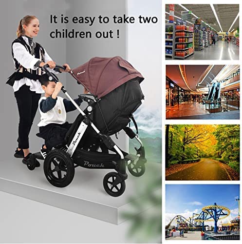 Universal Stroller Board with Detachable Seat,Stroller Glider Board Suitable for Most Brands of Strollers, Holds Children Up to 55 lbs (Blue)
