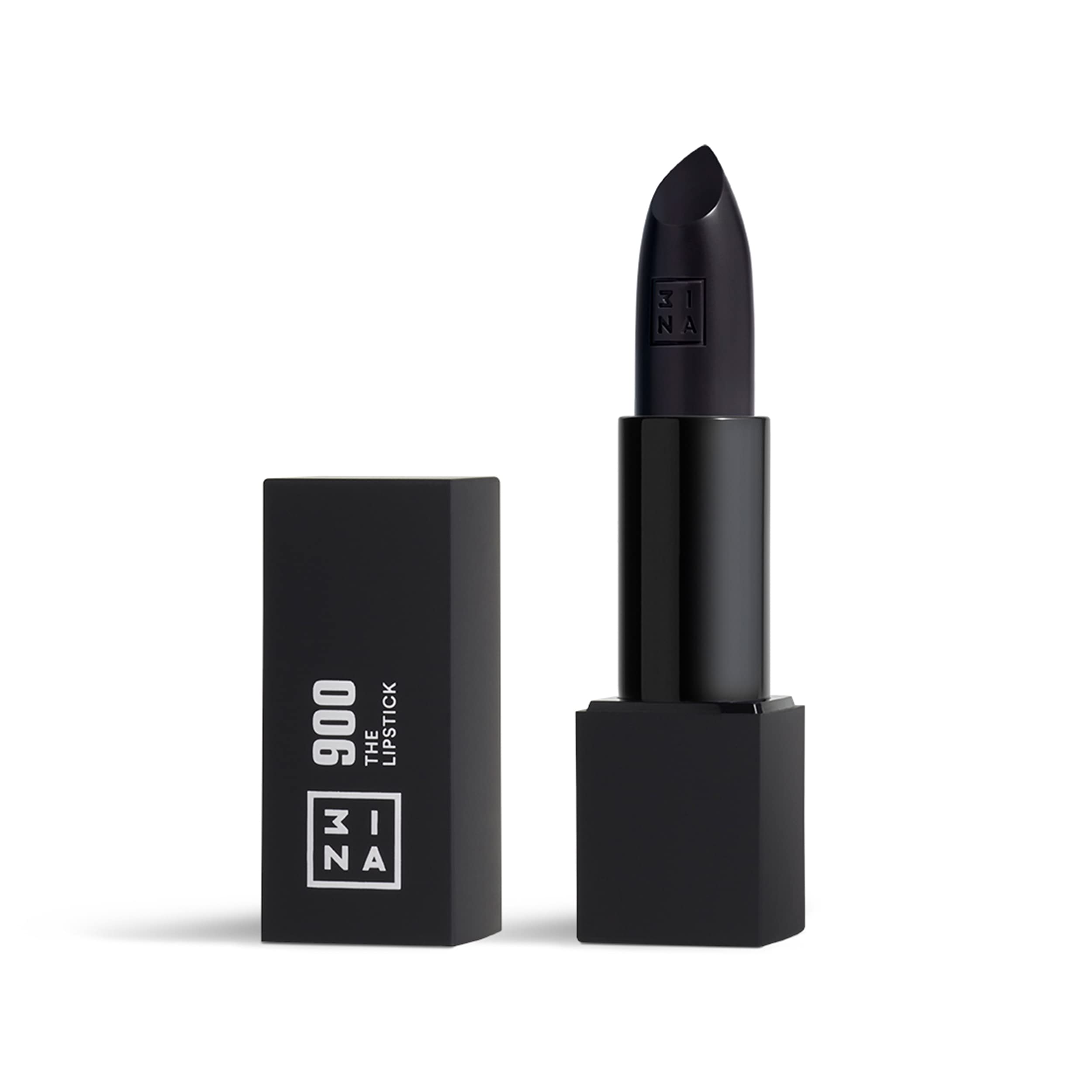 3INA The Lipstick 900 Panther Black - Long Lasting, Smudge Proof, Matte Lipstick for Women and Men - Vegan, Cruelty Free Formula - Waterproof, Moisturizing, Hydrating - 0.11 oz