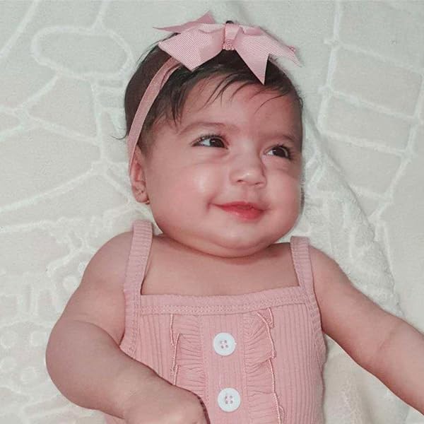 jollybows 40pcs Baby Girls Hair Bows Headbands Grosgrain Ribbon Hair Band Accessories for Infants Newborn Toddler (4In)