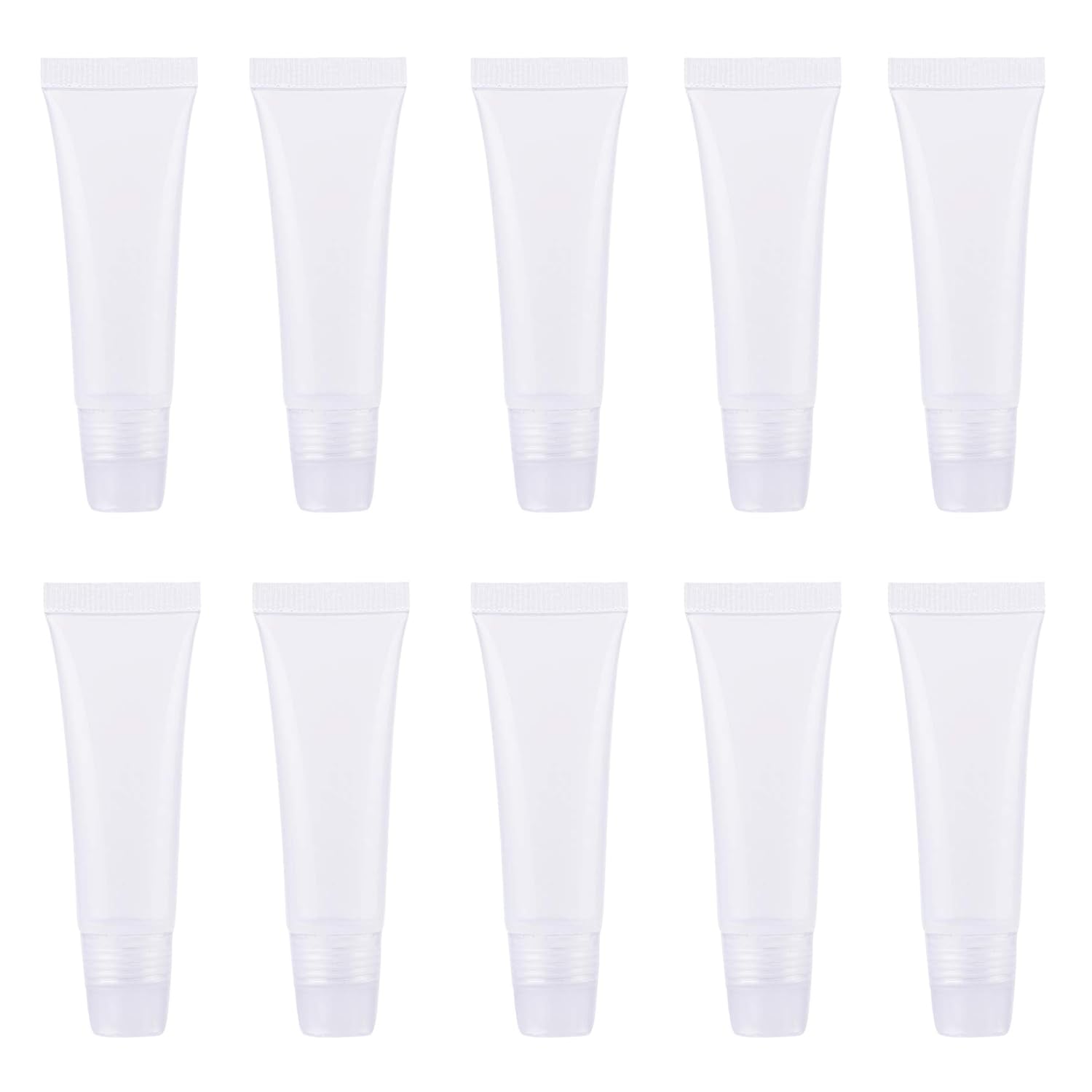 30 Pcs : Wowlife 8ml Mini Clear Empty Lip Gloss Balm Container Soft Tubes Makeup Box (30 Pcs)
