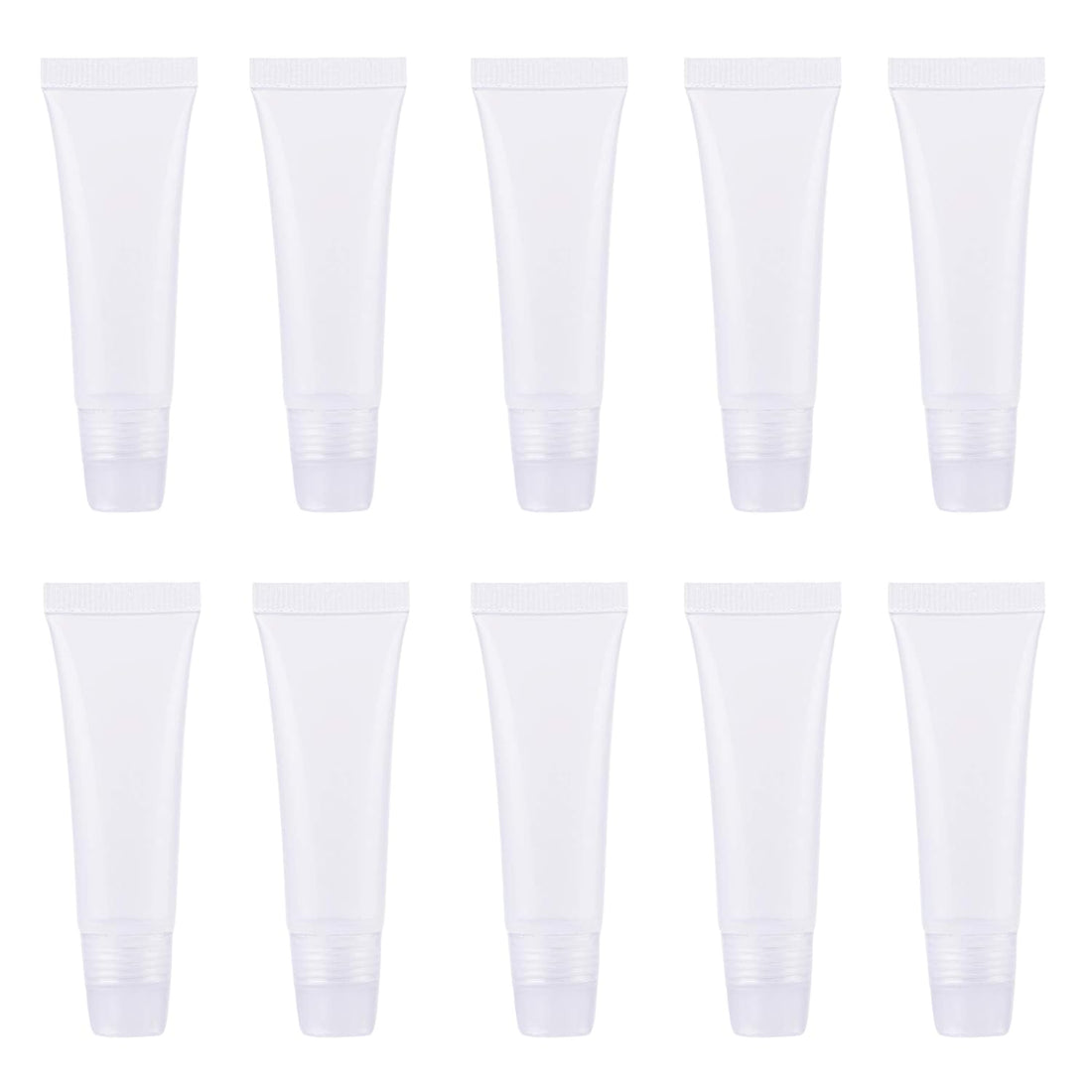 30 Pcs : Wowlife 8ml Mini Clear Empty Lip Gloss Balm Container Soft Tubes Makeup Box (30 Pcs)