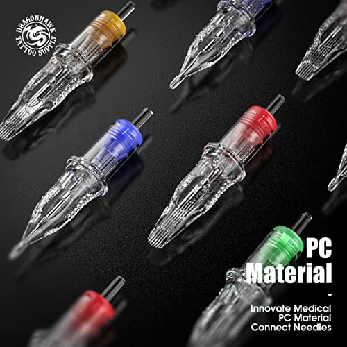 Dragonhawk Extreme Tattoo Needles - 20PCS Disposable 1209RS Round Shader Tattoo Cartridges Needles Smooth Shading Coloring Professional Use