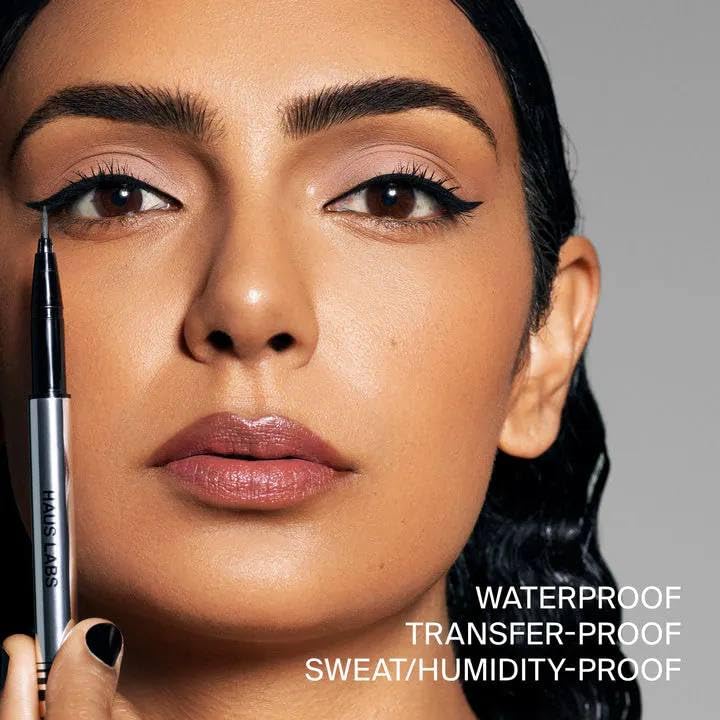 HAUS LABS BY LADY GAGA Clear Cut Waterproof Liquid Eyeliner Black Onyx (Matte Black) + Complimentary Sheet Face Masque