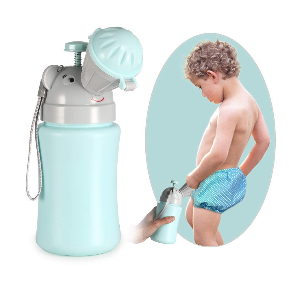 ONEDONE Portable Potty Baby Child Potty Urinal Emergency Toilet for Camping Car Travel and Kid Potty Pee Training (Blue)