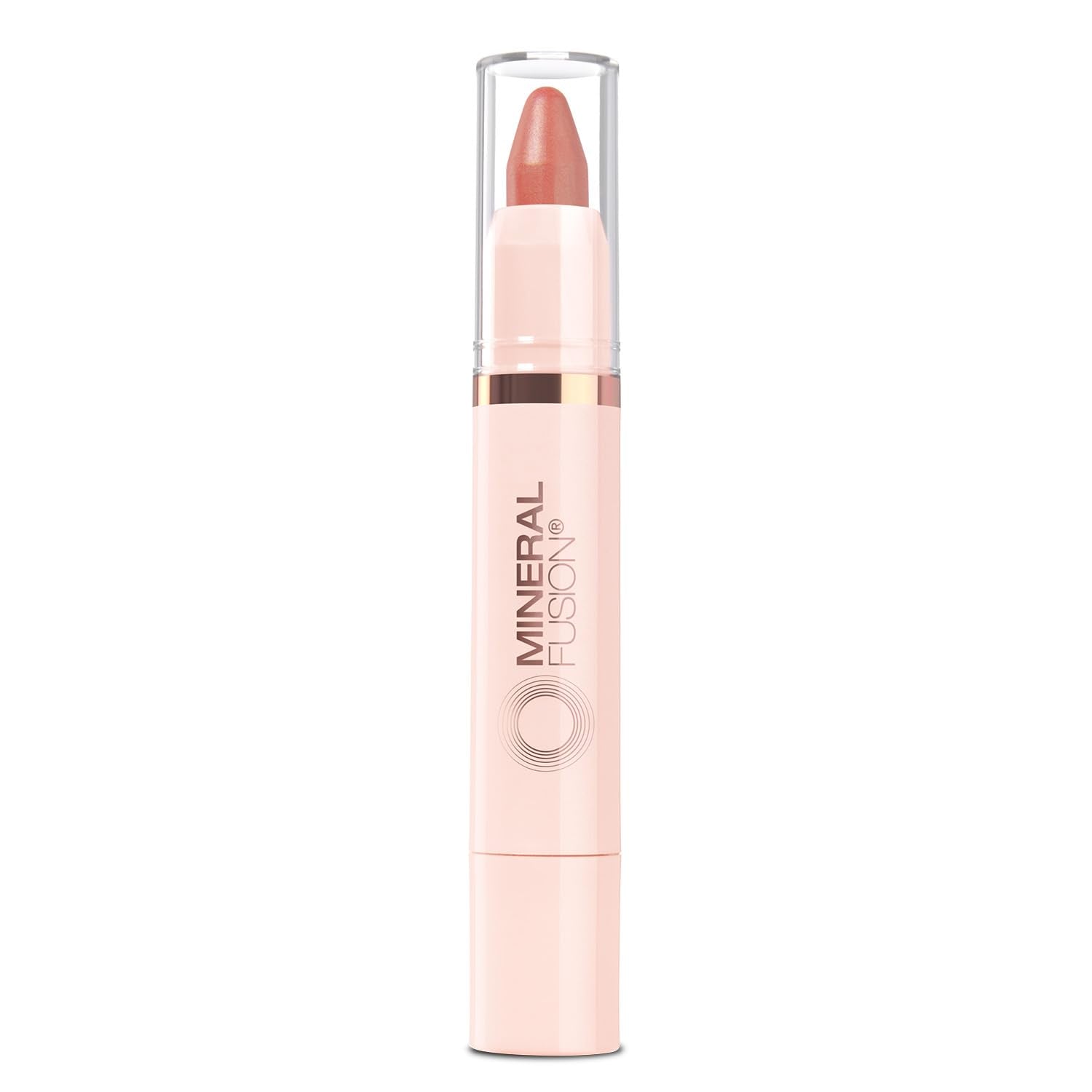 Mineral Fusion NEW Sheer Moisture Lip Tint, Buildable Lip Color, Hydrating Lip Balm with Jojoba Oil, Shea Butter & More, Hydrates & Nourishes, FD&C Dye-Free & Hypoallergenic, Empowered, Peach Nude