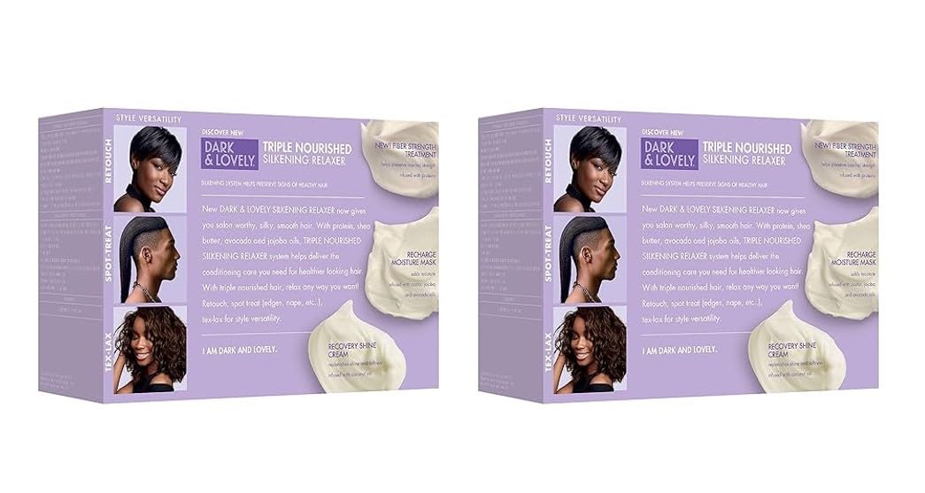 SoftSheen-Carson Dark and Lovely Healthy Gloss 5 Moisturizing No-Lye Relaxer with Shea Butter, Super, 2 Count