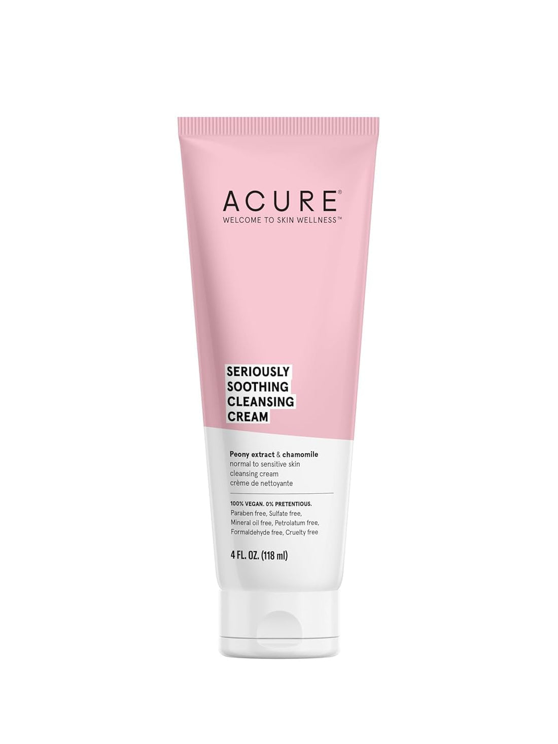 Acure Organics Sensitive Facial Cleanser with Argan Oil + Probiotic Unscented - 4 fl oz