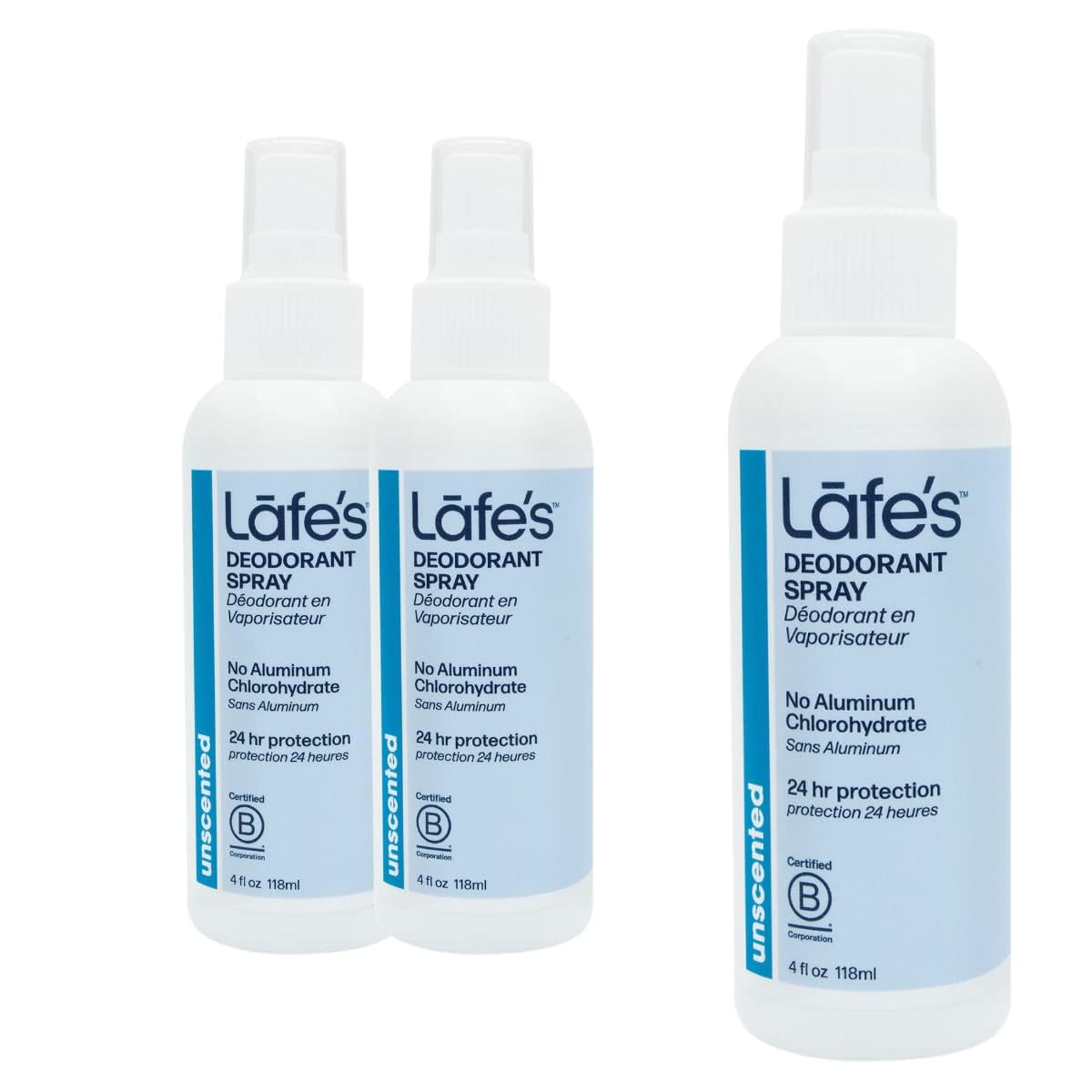 Lafe's Deodorant Spray, Aloe, 4 Ounce (3 Count) by Lafe's