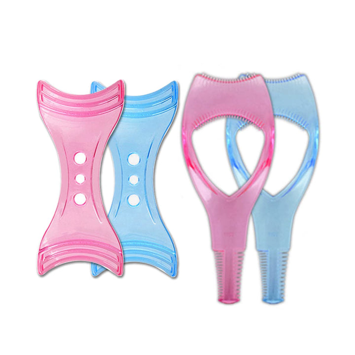 Aaiffey 4 Pcs Eyelash Makeup Tool Mascara Applicator Guide with Comb Eyeliner Guide Template Eyelashes Curlers Shields Applicators for Women Girls Eye Makeup Tool 3 in 1