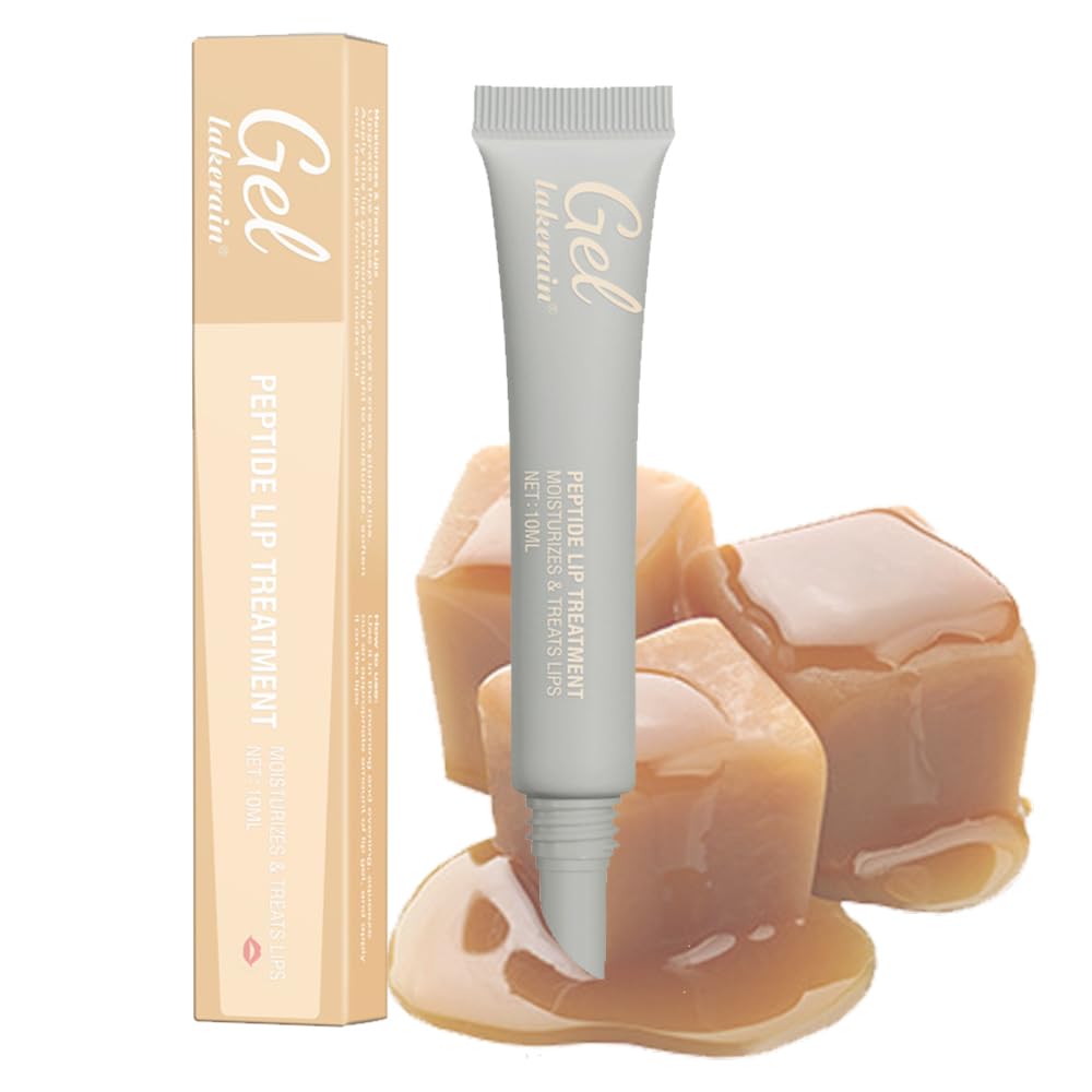 Lip Gel Petitfour Lip Treatment, Hydrating & Moisturizing Lip Care for Soft, Smooth Lips, Natural Gloss Finish, Fruit-Flavored Lip Mask & Glowy Balm for Dry, Chapped Lips (10ml, 03#Caramel)