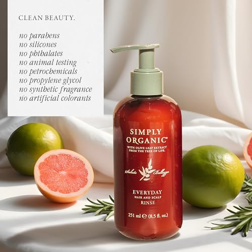 Hair & Scalp Rinse Daily Conditioner, Made in Italy, All Natural Cruelty Free Hair Care for Women & Men, Organic Olive Oil, Jojoba Oil, Spruce Tree Extract, PUMP NOT INCLUDED, 251ml/8.5floz, EVERYDAY
