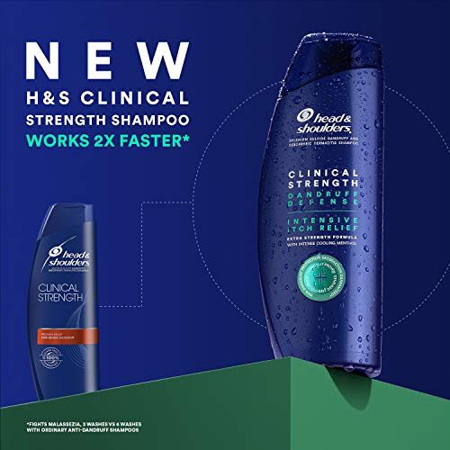 Head & Shoulders Clinical Strength Dandruff Defense Intensive Itch Relief Shampoo, 13.5 Fl Oz, 5.349 Fl Oz