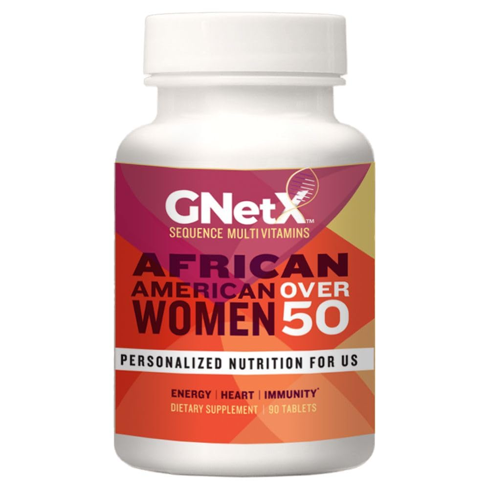GNetX Sequence Multivitamins for African American Women Over 50+ Supports Optimal Health and Wellbeing - Powerful Formula Helps Immunity and Heart Health and Blood Pressure Support