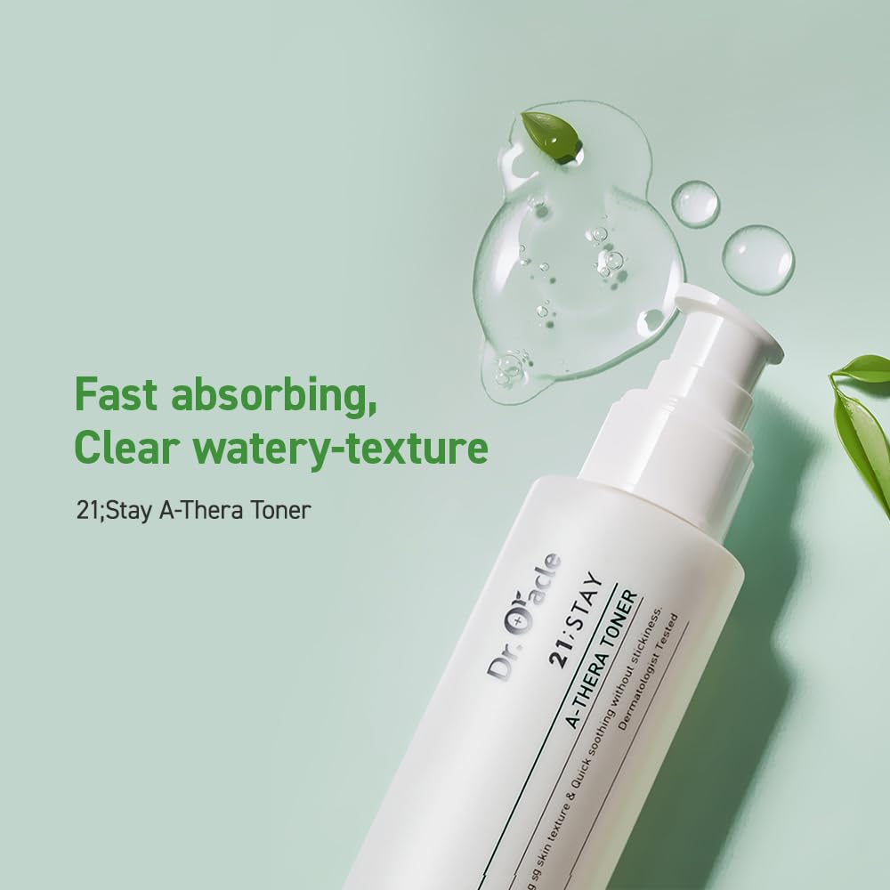 A-Thera Toner Facial Moisturizer Face Serum Korean Skincare Toner for Sensitive Skin, (4.05fl.oz.fl.), Dermatologist Tested, 21;Stay by DR.ORACLE