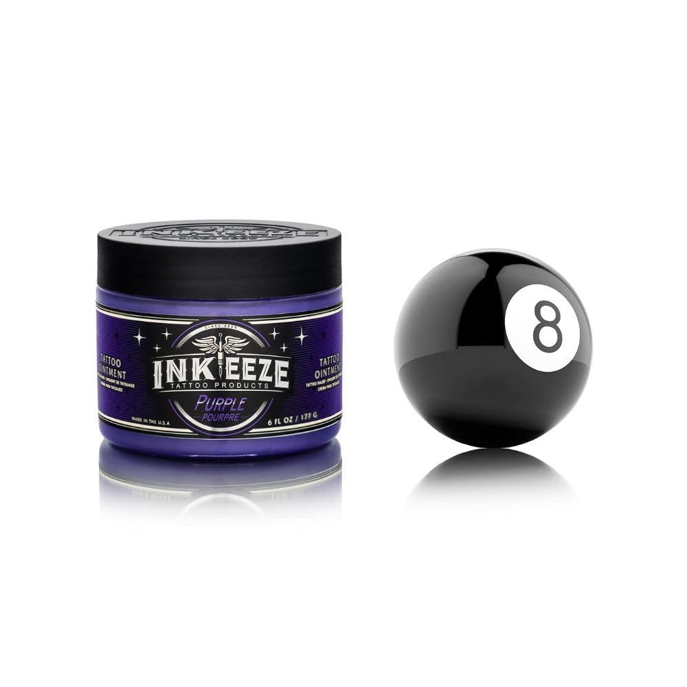 INK-EEZE Purple Glide Non-Petroleum Tattoo Ointment 6oz Jar