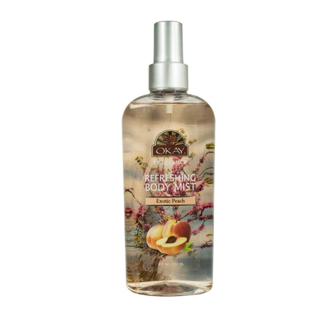 Okay Refreshing Body Mist, Exotic Peach, 8 Ounce