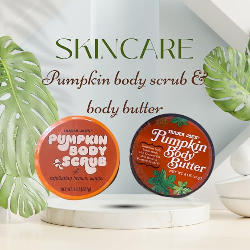 Trader Joe's Pumpkin Body Scrub and Body Butter 8 oz each Set