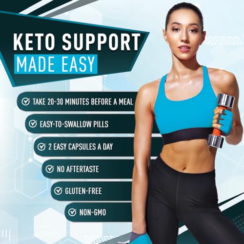 Purely Optimal Keto BHB Exogenous Ketones Supplement - Keto Diet Pills for Ketosis, Energy, Focus, Metabolism - for Women and Men (60 Capsules)