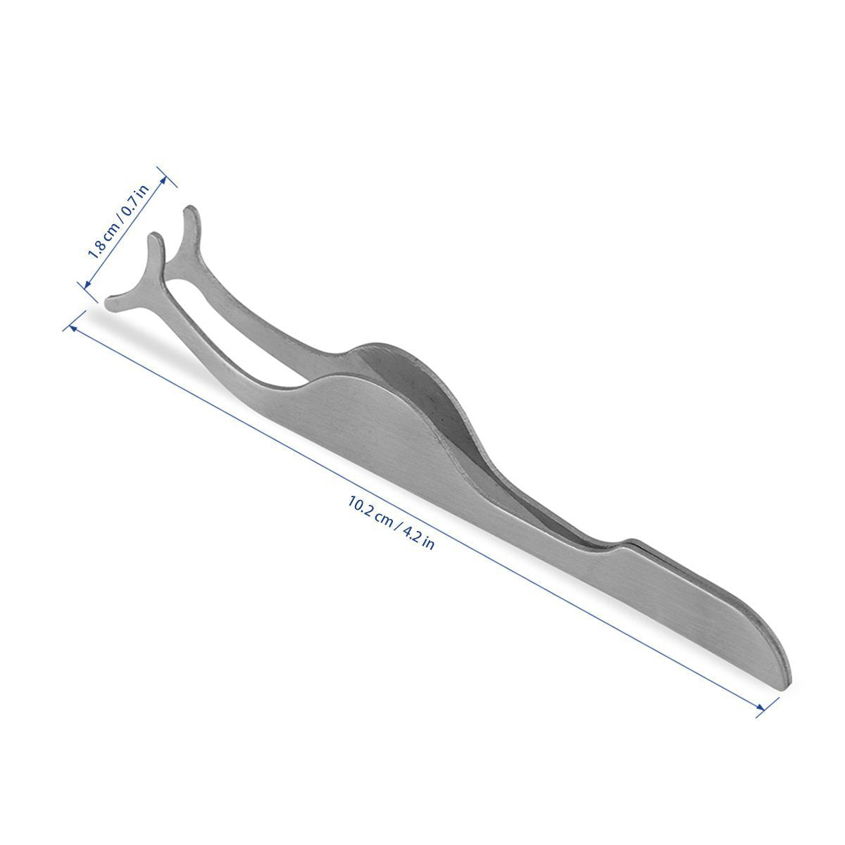 Tinksky Professional False Eyelashes Extension Applicator Remover Clip Tweezers Nipper (Silver)