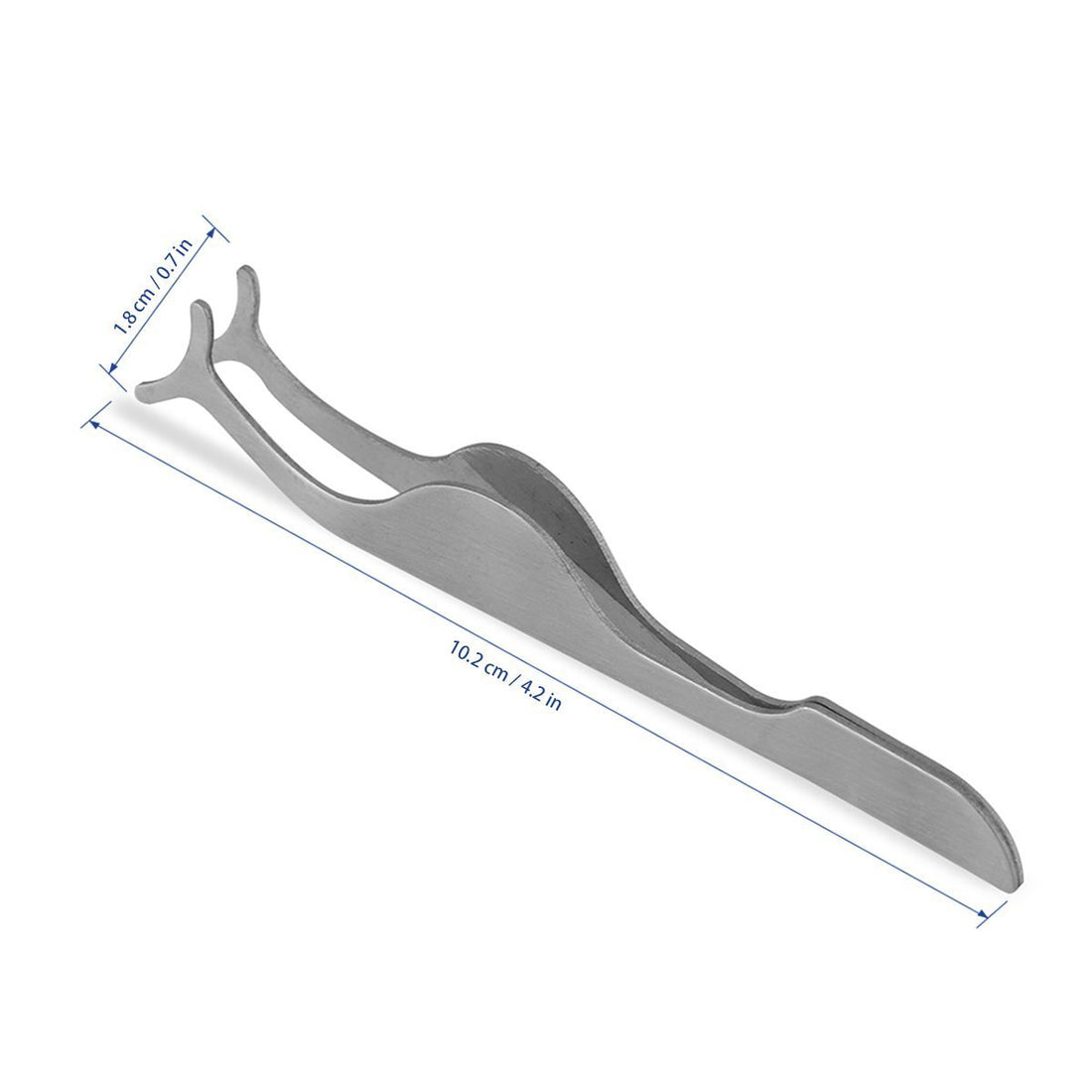 Tinksky Professional False Eyelashes Extension Applicator Remover Clip Tweezers Nipper (Silver)