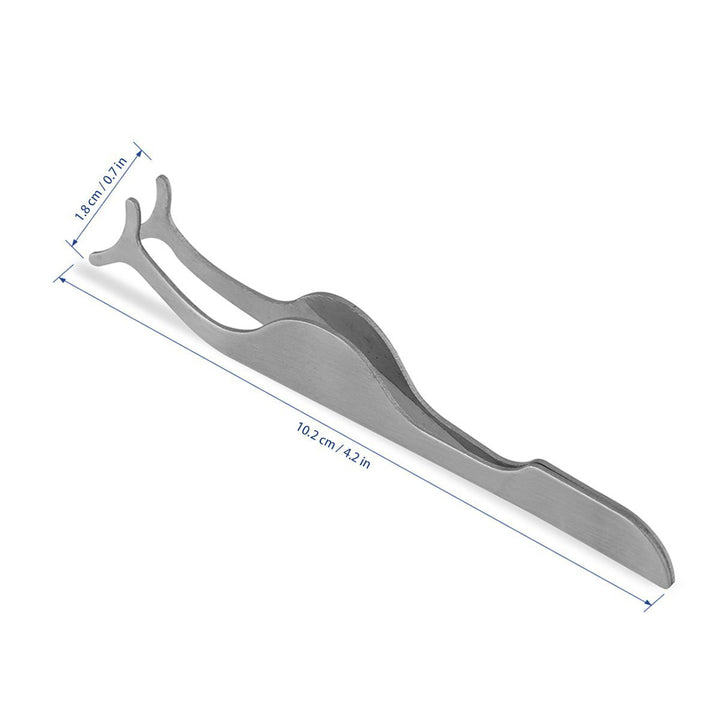 Tinksky Professional False Eyelashes Extension Applicator Remover Clip Tweezers Nipper (Silver)