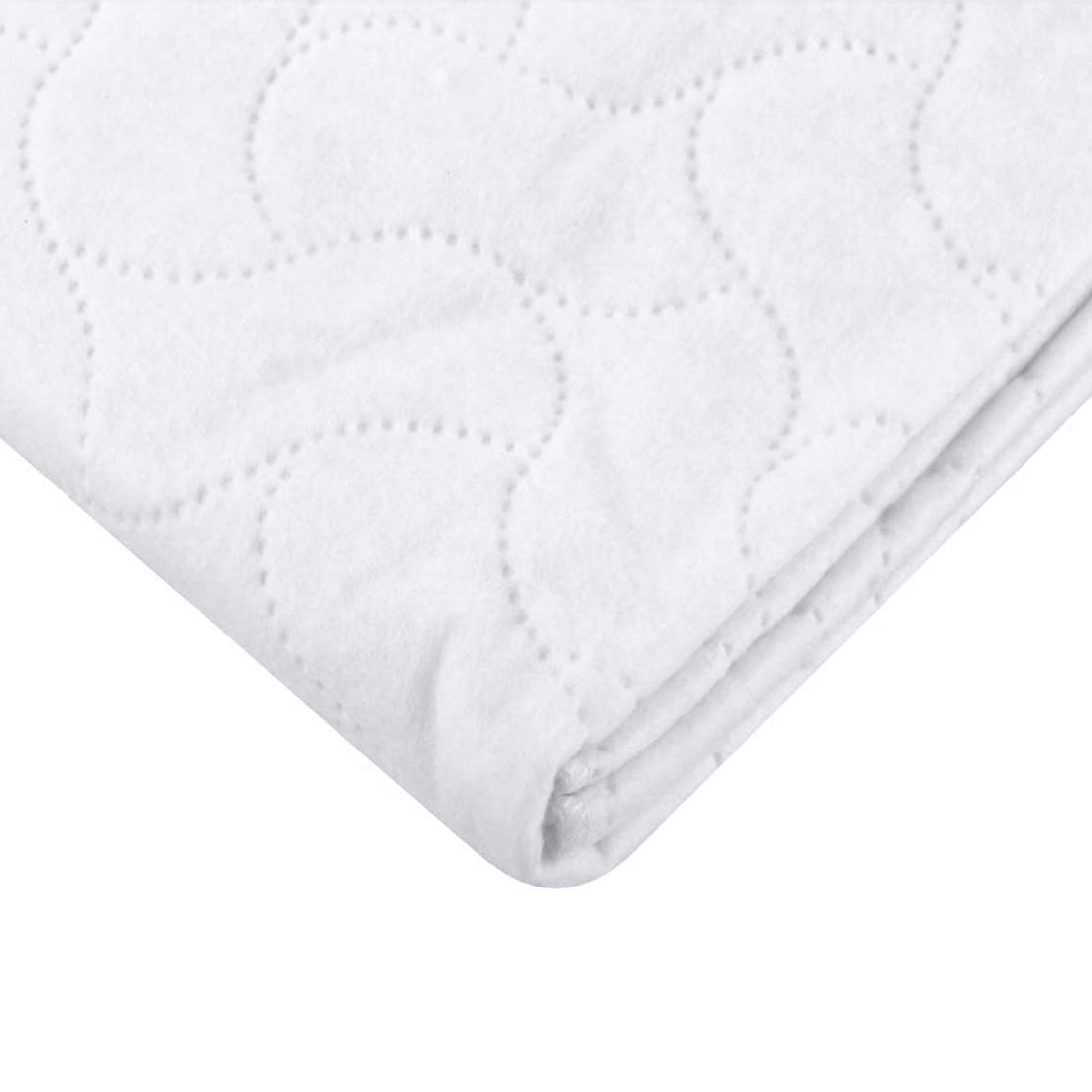 American Baby Company Waterproof Flat Reusable Crib Mattress Pad Protector, Embossed Quilt-Like Crib Protective Mattress Pad Cover for babies, adults and pets, White, 28 x 52