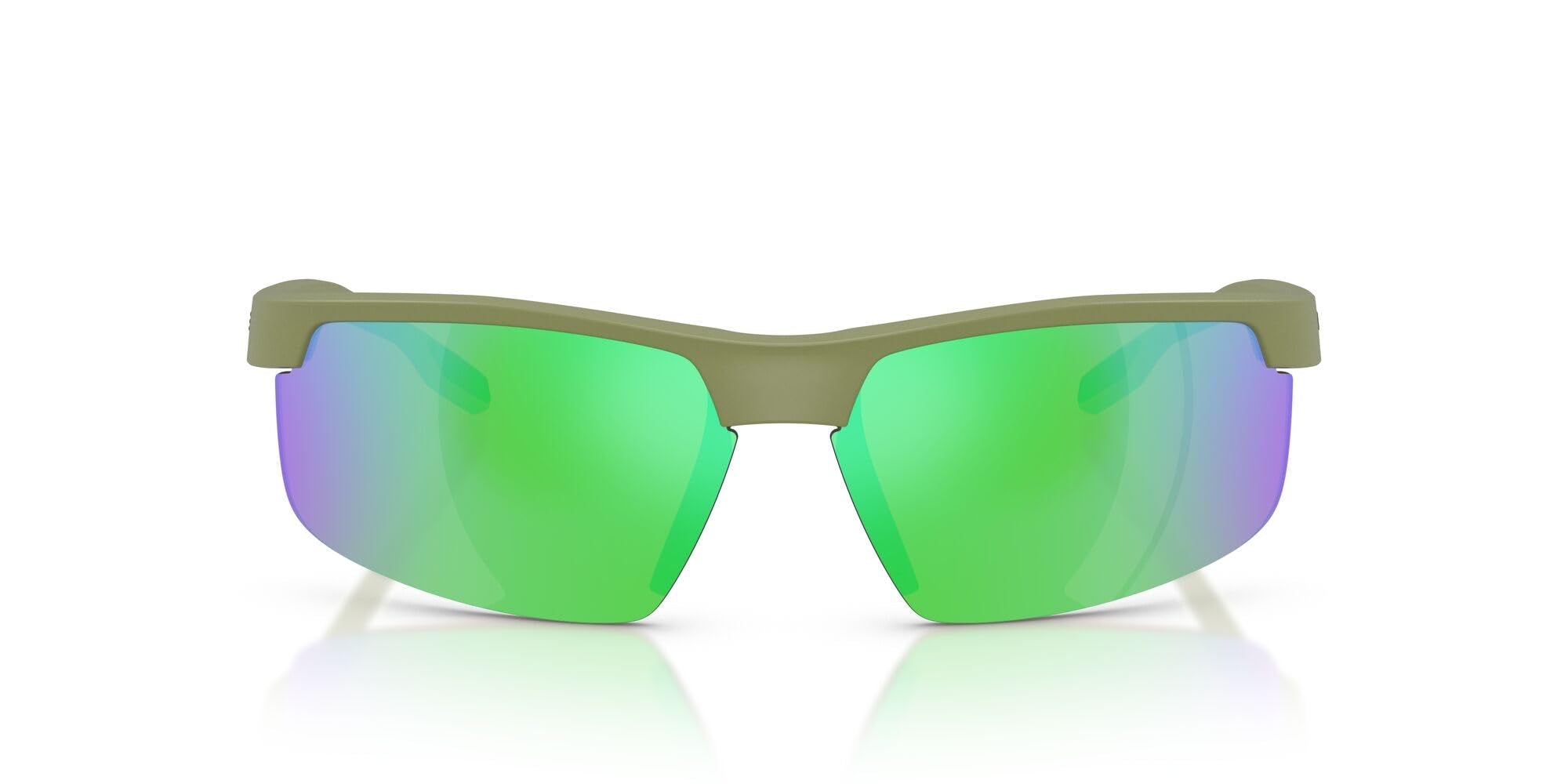 Native Eyewear Men's XD9048 Ridge-Runner Crest Rectangular Sunglasses, Forest Mist Green/Green Mirrored Polarized, 69 mm