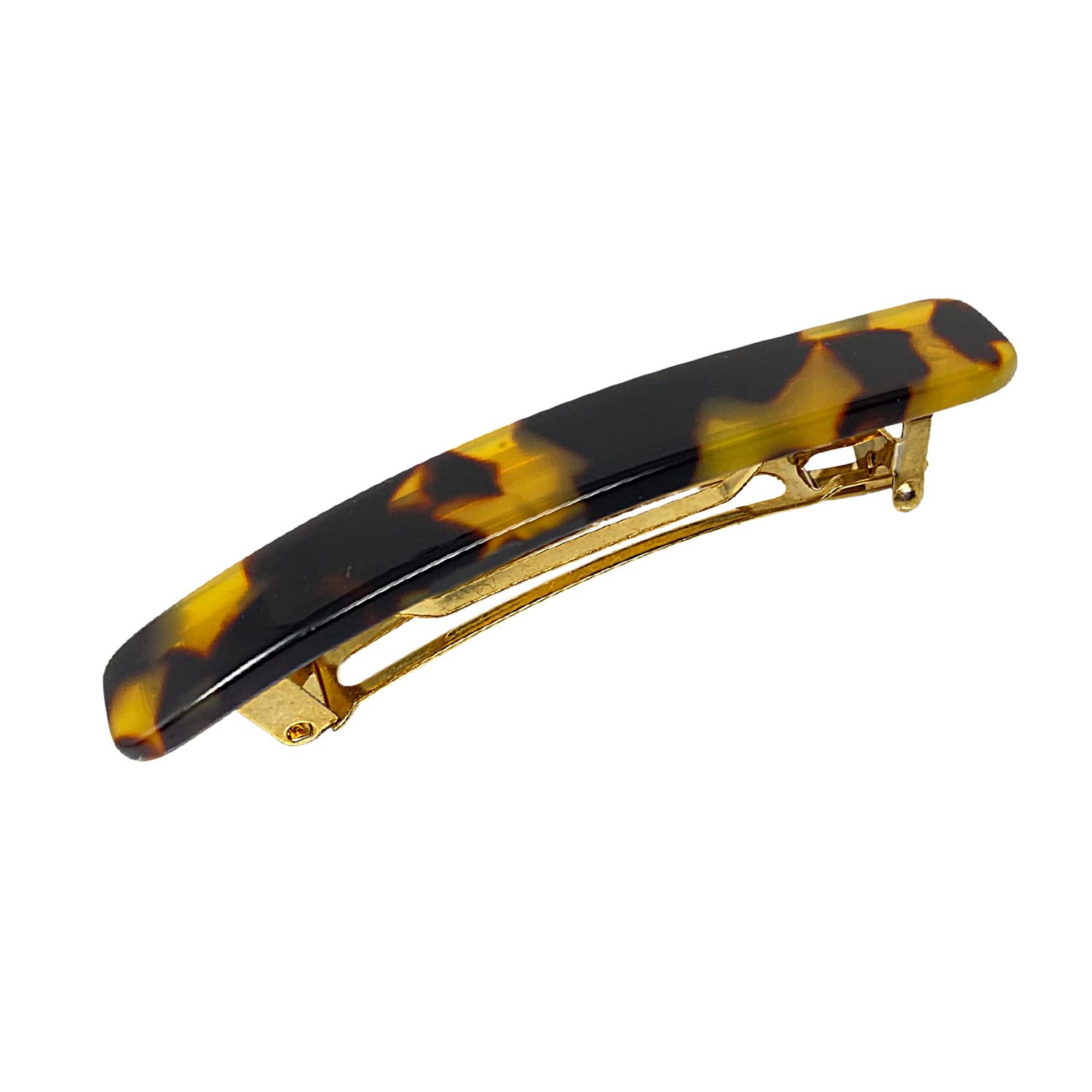 French Amie Small 2 1/4 Inches Tokyo Celluloid Handmade Automatic Hair Clip Hair Barrette - (Tokyo)
