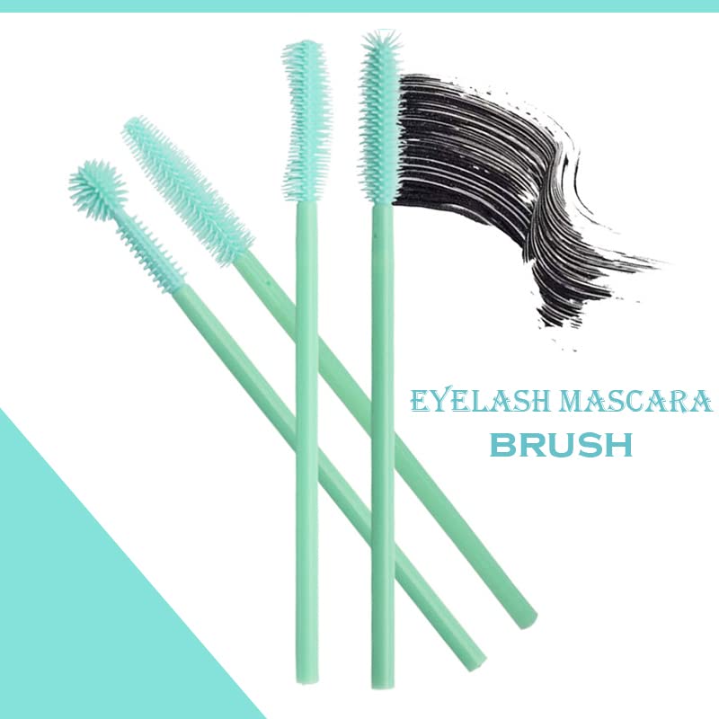 Eyelash Curler Refill Pads + 4 Mascara Lashes Brushes, 24 Pack Silicone Replacement Refills Eye Lash Rubber Curler Pads for Universal Eyelash Curler with a Clear Storage Box (Pads & Brushes)